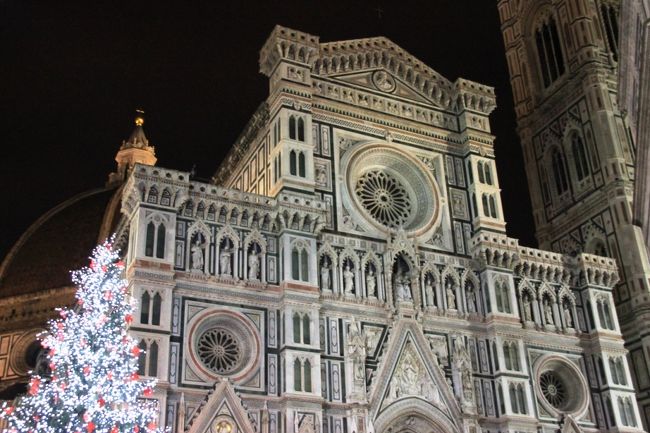 ドゥオーモ、サンタ・マリア・デル・フィオーレ<br />夢のように綺麗な建築<br />クリスマスツリーも可愛らしい