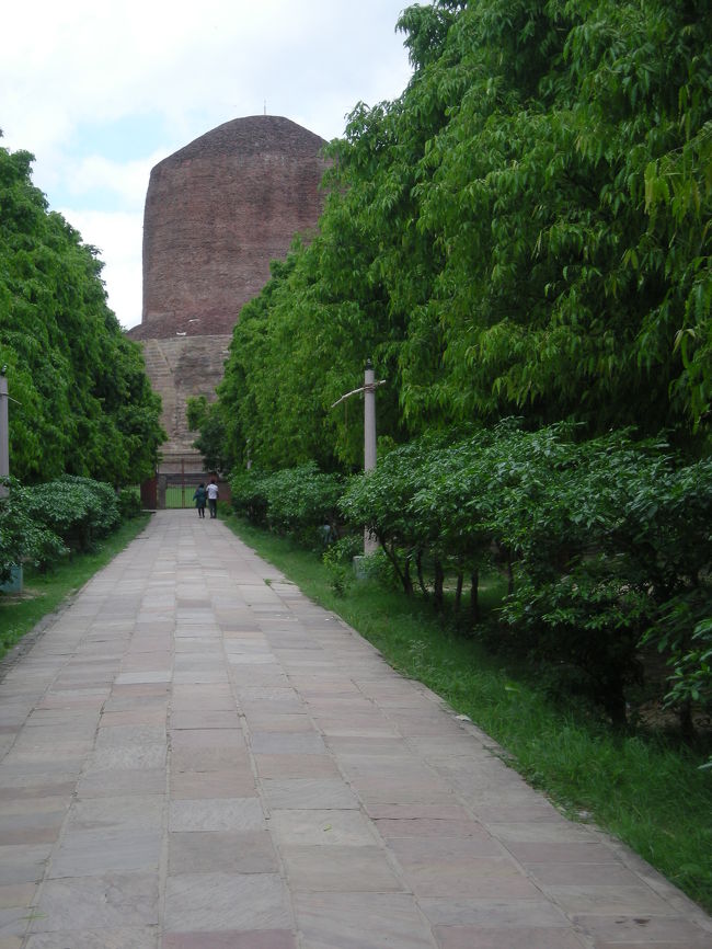 そこからちょっと歩いたところにあるお墓。<br />Dhamekh Stupa ダメーク・ストゥーパ<br />