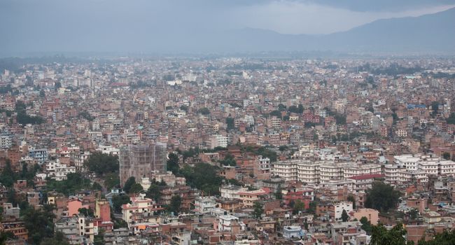 スワヤンブナートは丘に上にあるのでカトマンズを一望できます