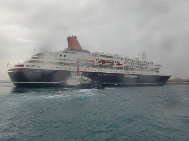 にっぽん丸でした、クルーズで石垣に寄港したのでしょう。