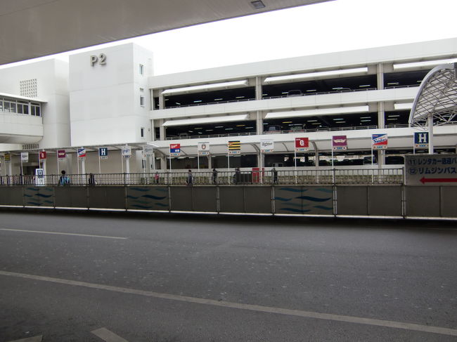 プロ野球のキャンプ中のため空港には球団旗が掲げられてきました。