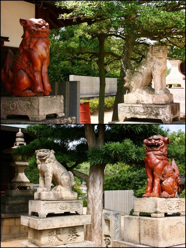 狛犬が2組4匹座っていました。
