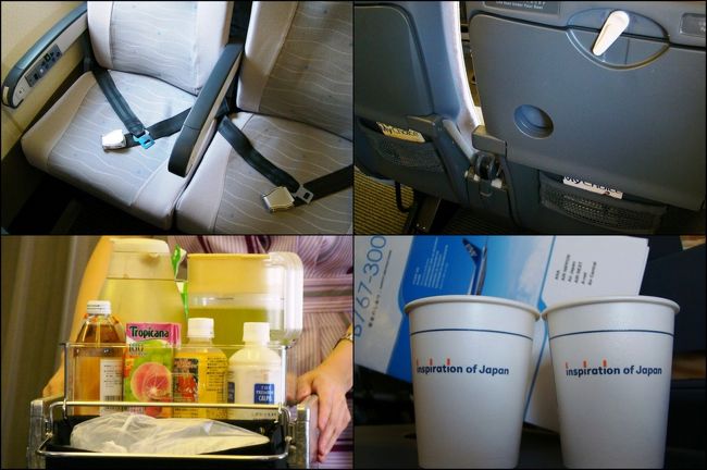 機内サービスでは、もちろん無料のお茶をいただきました^_^;