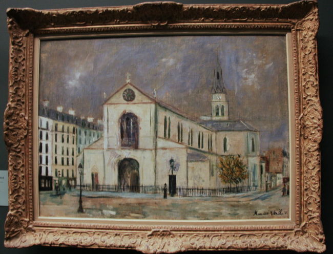 『クリニャンクールの教会』1914<br />モーリス･ユトリロ　<br /><br /><br />