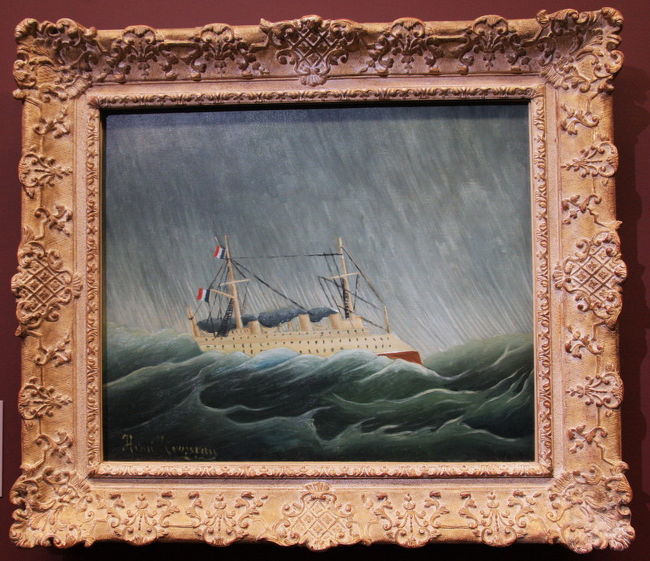 『嵐の中の船』1896<br />　アンリ・ルソー