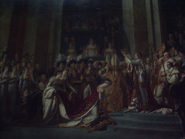 ルーブルにあるナポレオンの戴冠式の絵とほぼ同じ構成の絵がベルサイユ宮殿にあります。これはルーブル版です。