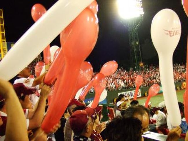 ラッキーセブンの風船上げ<br />