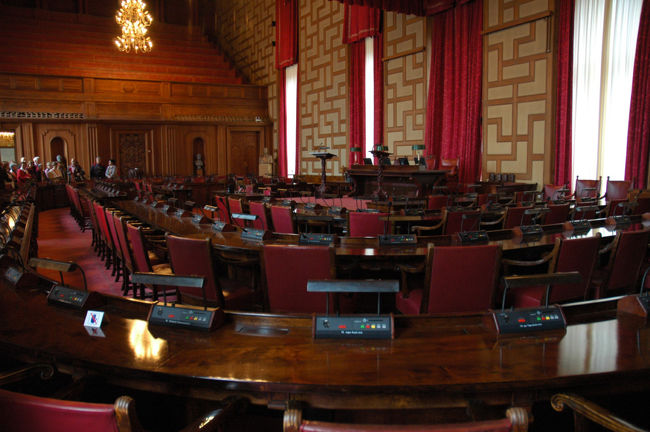 市議会の議場も見学できました