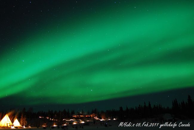 ３日目　太いオーロラ！この時もかなり激しく活動！