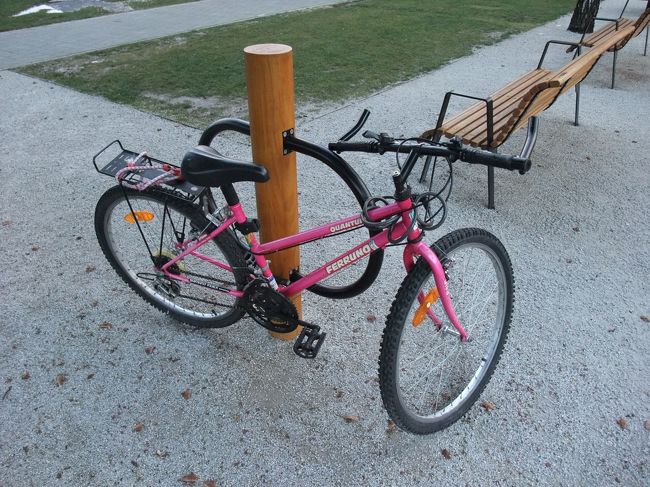 やっと自転車を見かけました。<br /><br />仕事の関係上、一応パチリ。<br />