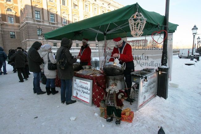 元来た道を戻り議事堂前に戻ると屋台でホットワインが売られていました。寒いので私も一杯いただきました。