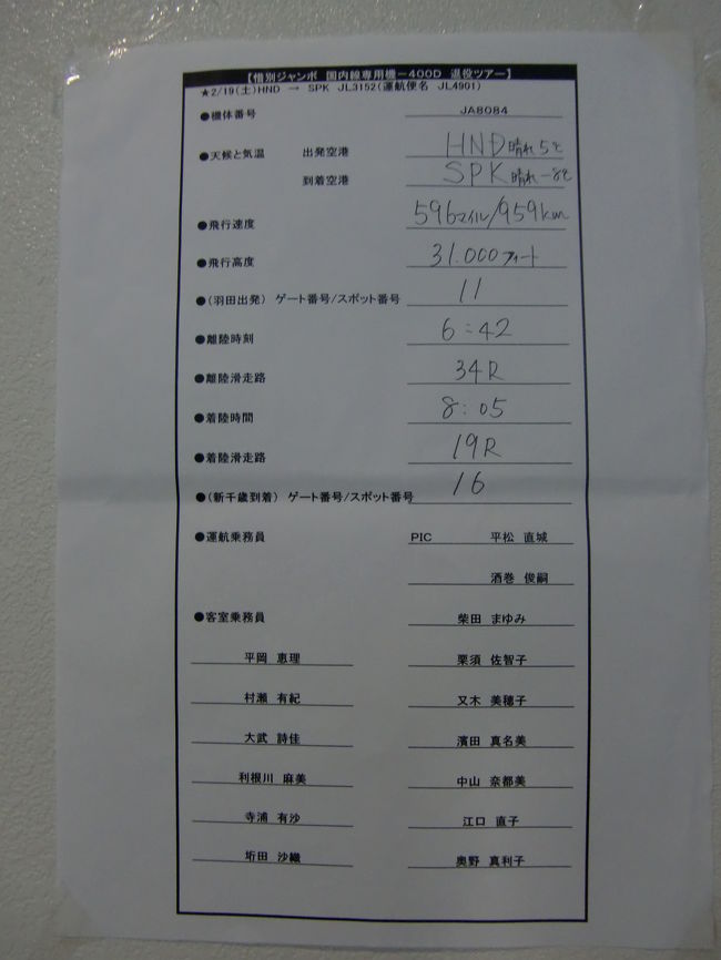 昨日のフライトのデータ<br /><br />こちらは東京→札幌のJL3152便のデータ