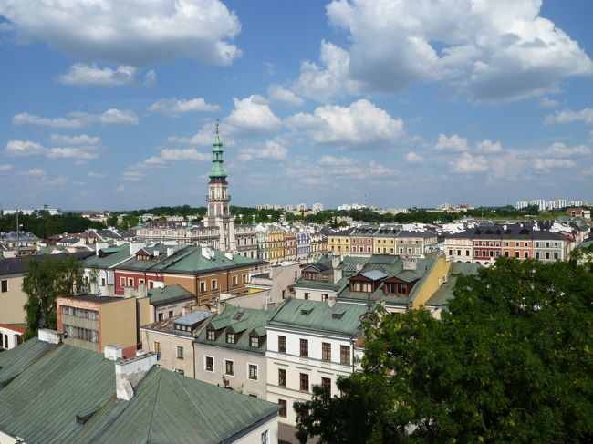 聖トーマス教会(鐘楼）からザモシチ旧市街を