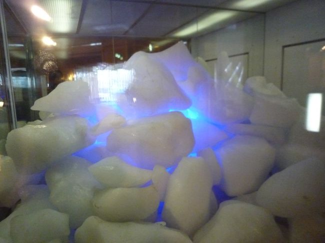 ロビーには流氷と、