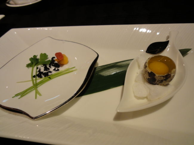 湯引きの後に<br />ウズラの卵などでさらに調理