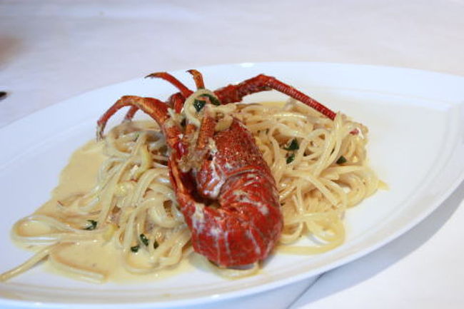 伊勢海老のクリームソースパスタ