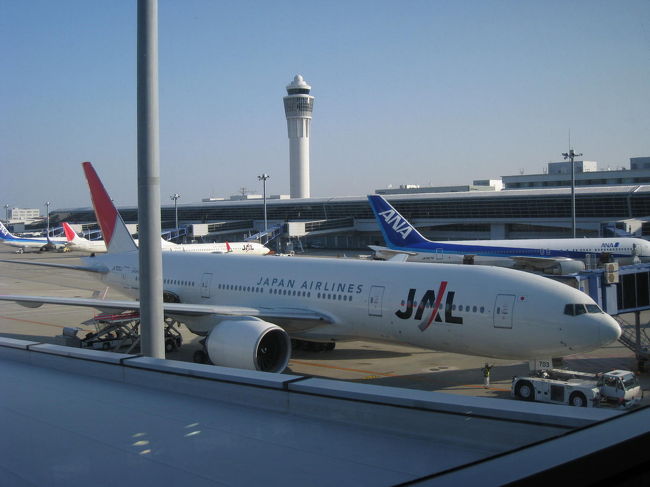 朝、セントレアから出発、天候は晴れ、しかし座席は通路側。<br />機内のモニターでくらいしか外の景色を窺えません。残念！