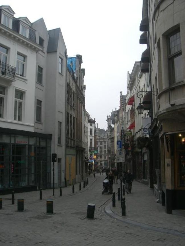 ワッフルで体を温めた後ベルギー王宮に向かいます。グランプラス周辺はこのような小さな路地がたくさんあるので地図がないと迷います。