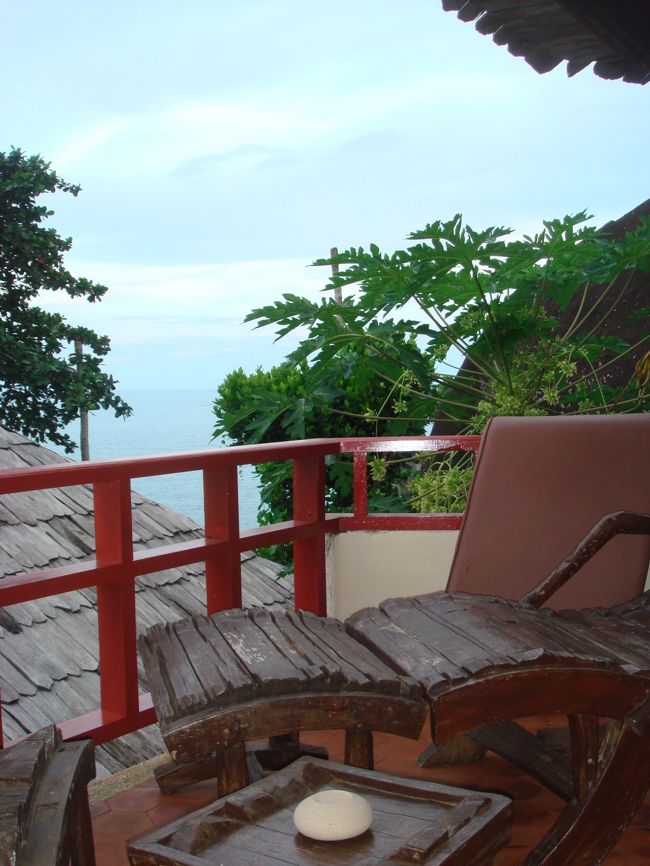 ホテルのバルコニーから