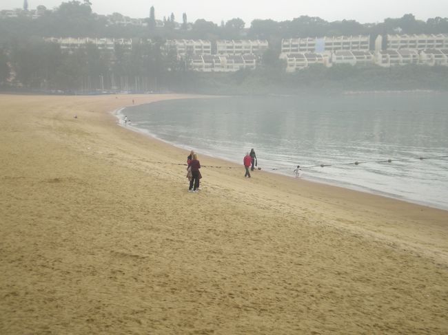 きれいな砂のビーチが広がっています。夏場は海水浴や甲羅干しの人が目立ちますが、今はまだ寒いのでいませんでした。