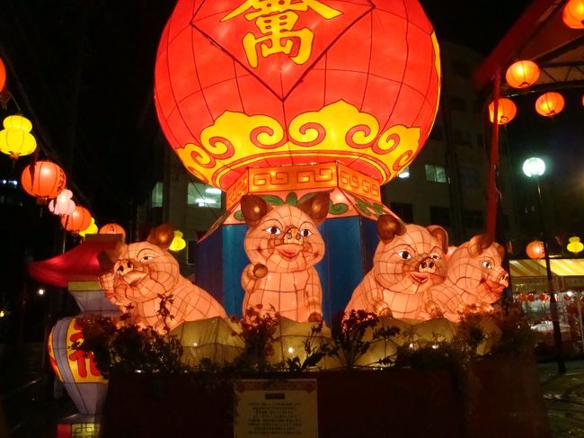 中央公園会場の、あの豚さんは、綺麗に灯っていました