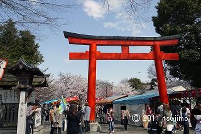 市バス「衣笠校前」で降りると、西大路通側の西の鳥居から入ります。