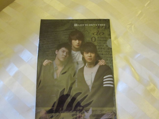 免税店で無料でもらったクリアファイル<br />別バージョンとで2枚入り。