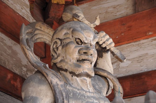 その二王門には、凄みのある仁王像が安置されているた。<br />門を護るには、やはり阿吽の呼吸が必要なのだ。