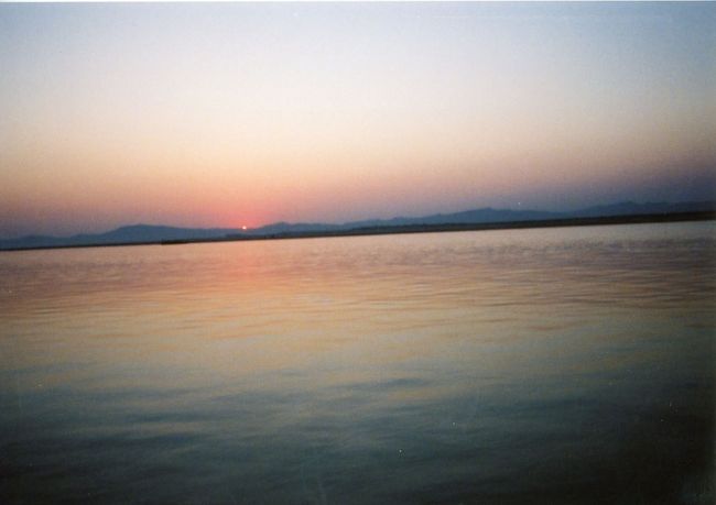 エーヤワディー川から見る夕日６。