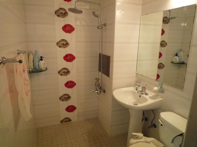 洗面所。一番安い部屋なんで浴槽はなし。<br />でもチムジルパン行くから要らないのだ。<br />