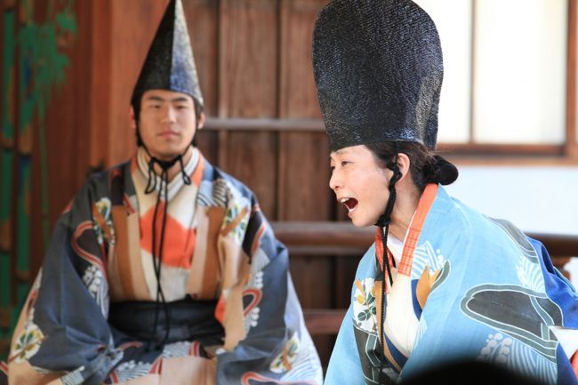 岡山後楽園<br /><br />◎ 鶴鳴館の能舞台　”狂言　二人大名”<br /><br />