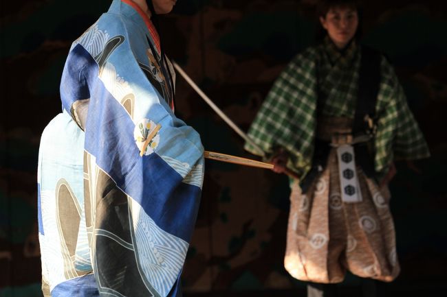 岡山後楽園<br /><br />◎ 鶴鳴館の能舞台　”狂言　二人大名”<br /><br />