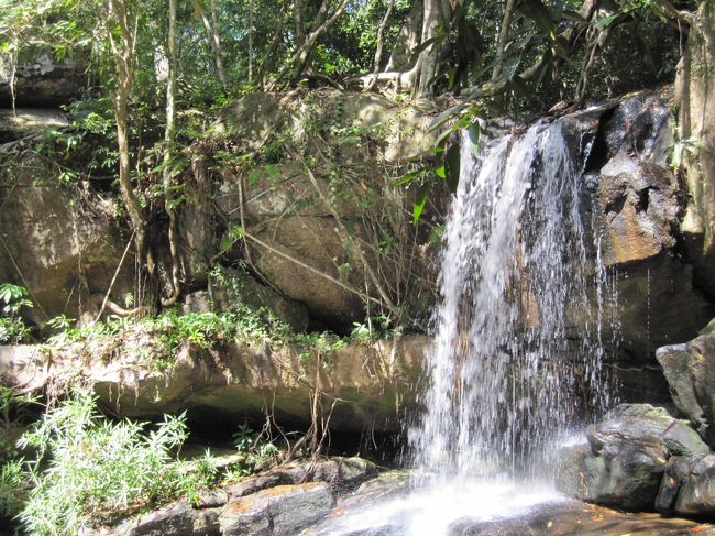 水中に神々の像・リンガ（男性のシンボル）・ヨニ（女性のシンボル）を描くことで、水に聖なる力が与えられると考えられていたそうです。<br />昔は王族たちが治癒するために使われていた、とのこと。<br /><br />この聖なる渓流はシェムリアップ川の源流で、トンレサップ湖につながっています。