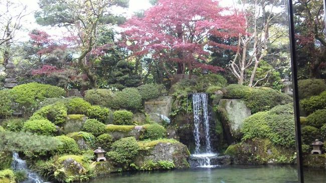 いったん荷物だけ預けて周辺をブラブラしながらチェックインタイムを待とうと思ったのですが、今回は知人を通して予約をお願いしていたため、フロントへ行くと女将さんが直々に出迎えて下さり、こんな素敵な庭園が眺められるカフェでコーヒーとわらび餅をごちそうして下さいました。<br /><br />その間にお部屋の準備をして下さり、あっという間にお部屋へ。。。<br /><br />ありがたいことです。