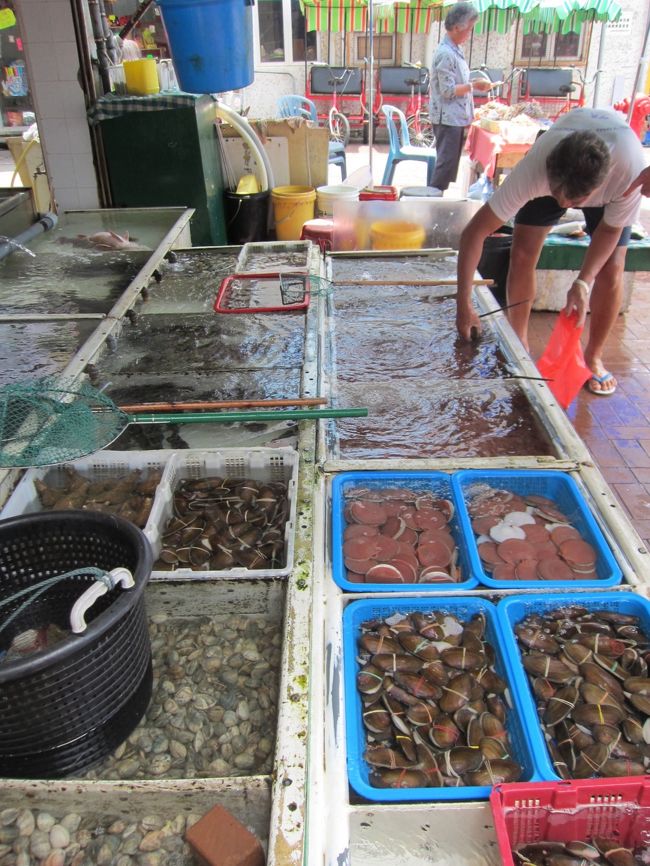 そのおじちゃんに、アレコレと食べたい物を取ってもらいます。<br /><br />2010年11月に行った「西貢」の海鮮料理屋よりは規模が小さいが、この雰囲気は好きです。<br /><br />よかったら、その時の旅行記を↓<br />http://4travel.jp/traveler/ryugo418/album/10523338/