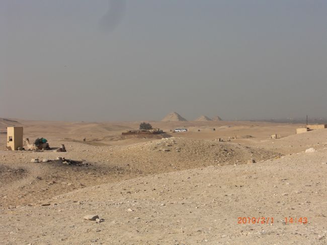 そして、最後のピラミッド見学に、サッカラへ <br />今、吉村作治さんは、ここにいるらしい。 <br /><br />ここで、それを聞いた母親は <br /><br />「吉村さんいるかしら?」 <br />と、独り言を言った後、大きな声でいきなり <br /><br />『吉村さ〜〜〜〜〜〜ん!!!!』 <br /><br />と叫びました・・・・・。 <br />あまりの行動に、父子びっくりしました。 <br /><br />恥ずかしいから、やめなさいって言ったけど…<br />