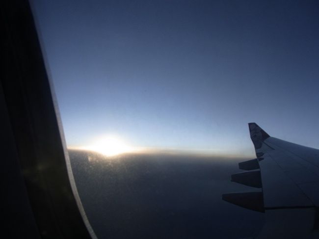 こういう飛行機からの景色もしばしお別れです。