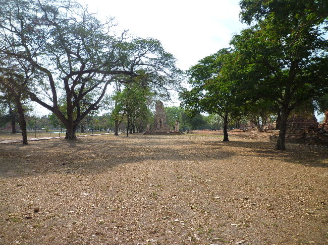 ワット・ヤイ・チャイ・モンコンの見学を終え、アユタヤー島の中へ！！<br /><br />ここの遺跡は、ビルマ軍の侵攻によって建物が焼かれただけでなく、仏像の頭をそぎ落としていったそうです。 