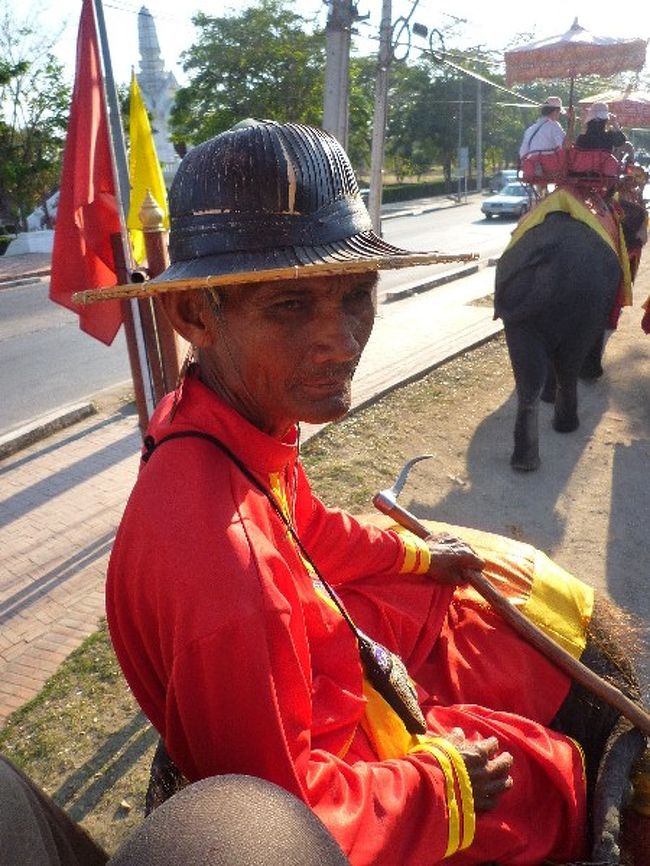 そしてゾウ乗り…！！！ <br />あれ、見てるよりかなり揺れる…！！揺れ巻くって、最初はギャーギャー言ってたんですが、だんだん『ｱﾊﾊﾊ！！ｳﾊﾊﾊ！！！！』とか大声だして笑ってました（笑<br /><br />乗ったゾウさんの名前はソーパー、この人がゾウ使いのおじさんです。<br />ゲラゲラ笑ってたら、おじさんにめっちゃ笑われました（笑