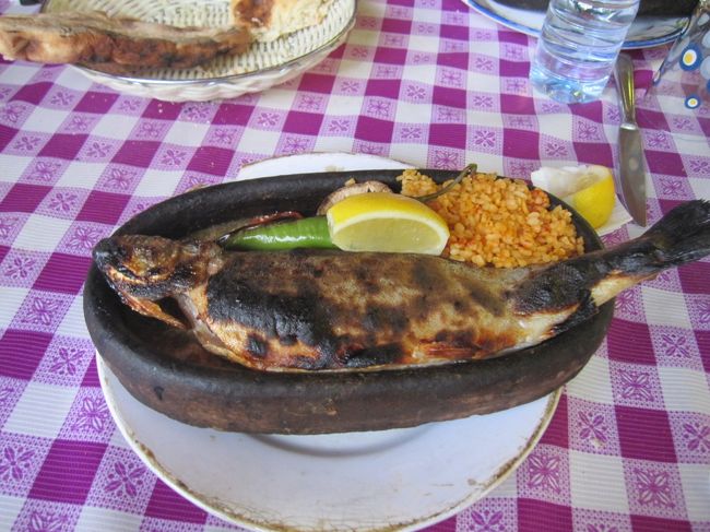 渓谷歩きを終えたところでランチ。６種類くらいの中から好きなものが選べる。