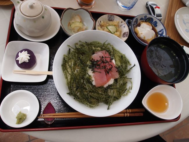 長男が頼んだ『海ぶどう丼』です。