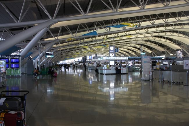 朝のラッシュ時間だというのにあいかわらず、関空は活気がない。