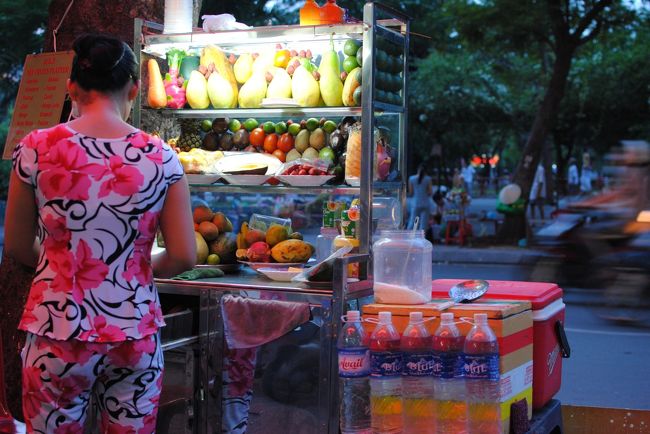 一日にフルーツシェイクを３杯は確実に飲んでた。<br />下手したら５杯とか・・・。<br />太るわ。<br />ベトナムとカンボジアでは氷をかなり摂取したけど全くお腹に影響なかったのがすごい。