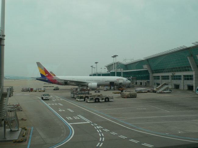 うたたねしたりゲームしたりしている間にあっという間に仁川着。<br />本当に近いですね〜