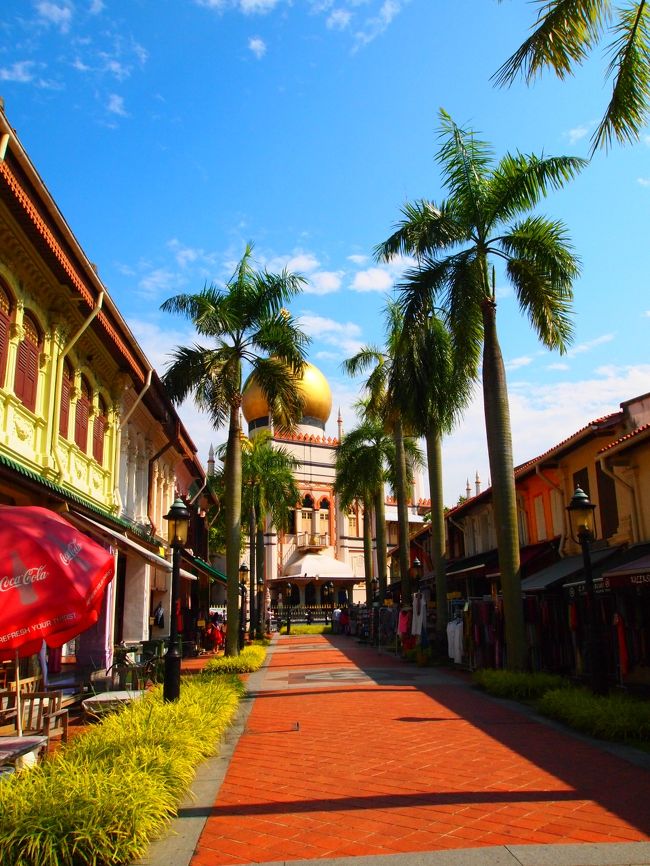 サルタン・モスク到着！<br />中には入らなかったけど、見れただけで満足！！！！！（←