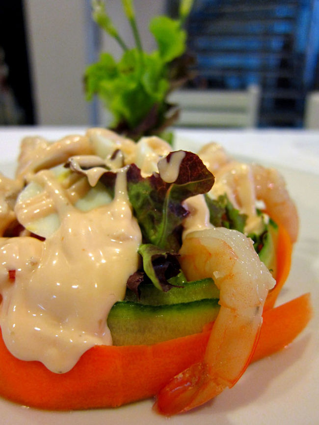 【SHRIMP COCKTAIL】140B<br />これはワインが飲みたくなる…もっと早くオーダーすれば良かった！