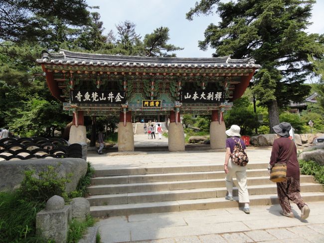 翌日は釜山の北の金井山城をハイキング。<br />地下鉄に40分、そこからバスで10分で、登山口の梵魚寺に着きました。