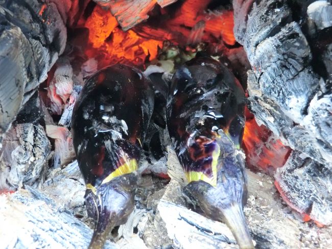 お風呂を沸かす釜で・・・