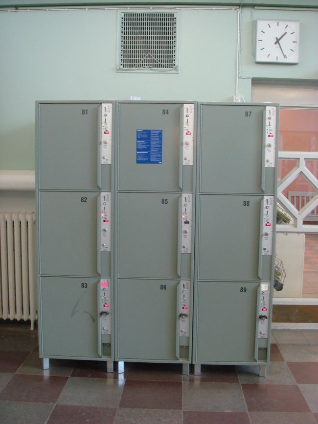 Iittalaからハメーンリンナへ戻り、アラウンコ自然公園に行くことに。<br />Iittala Outletでの購入品は、ハメーンリンナ駅内にあるコインロッカー（写真）に預けることで問題なし。<br />3€で1日くらい保管してくれるみたい。