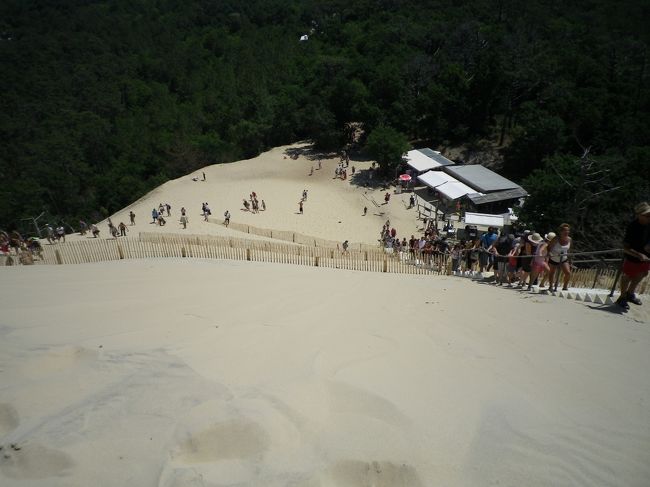 暑い中結構キツかったけど一気に上りました！<br /><br />下を見ると…結構高い！！